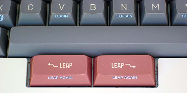 Detail of the LEAP keys on a Canon Cat